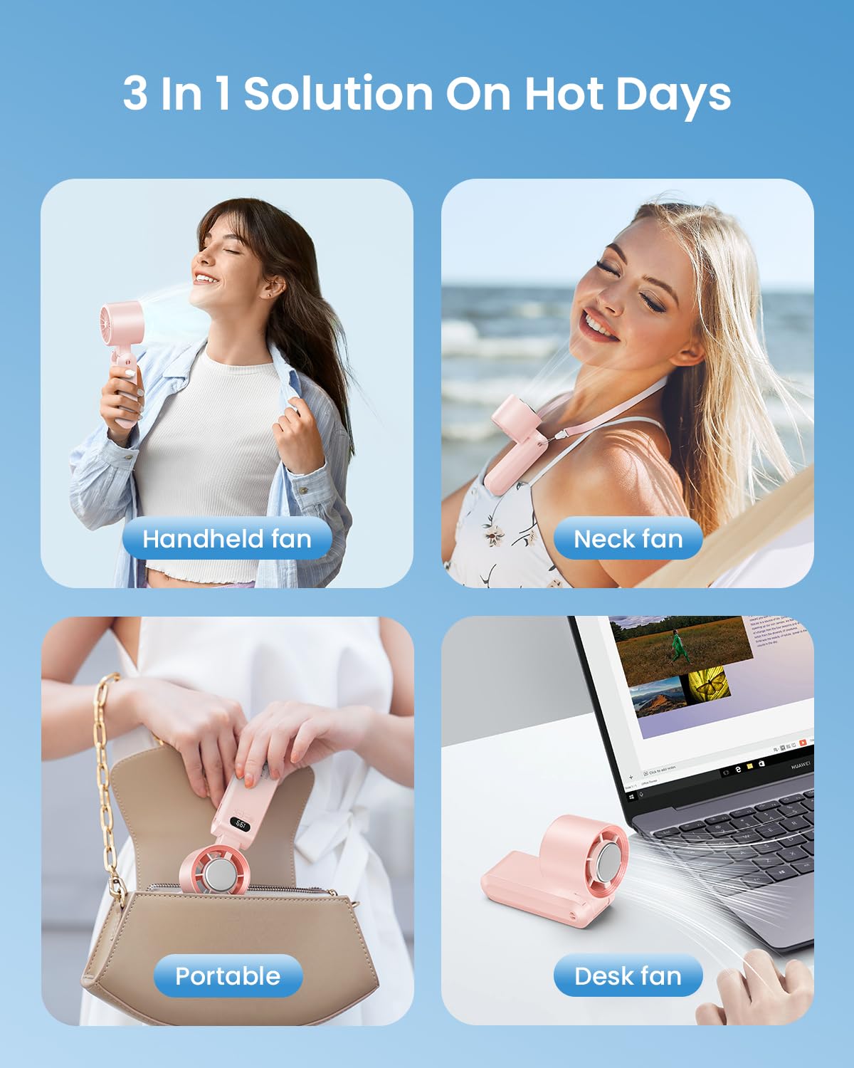Kimguard travel-friendly fan suitable for office and outdoors