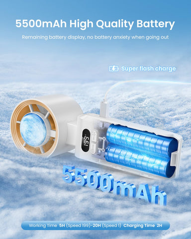 Kimguard turbo fan 7-blade design delivers strong airflow.