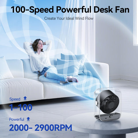 KIMMOO 100-speed control lets you dial in precise breeze.