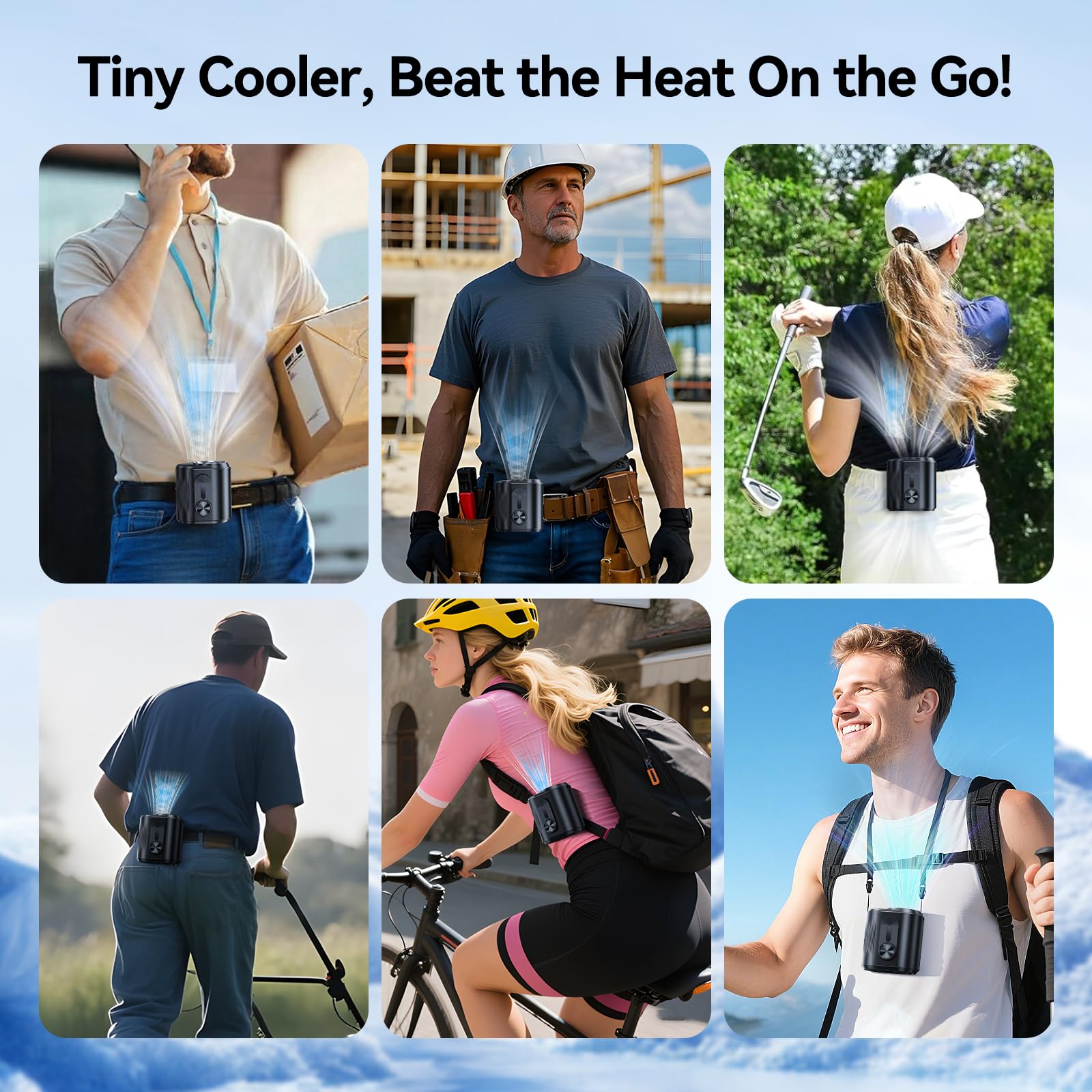 KIMMOO AI waist fan keeps you cool on the go.