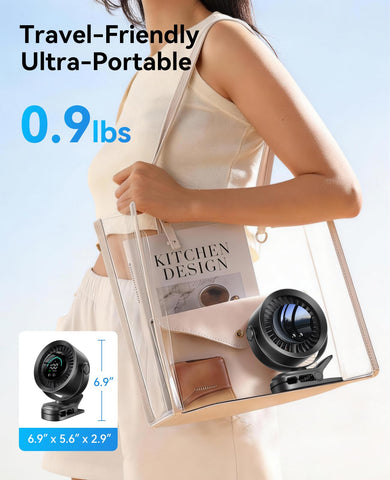 KIMMOO clip-on fan suitable for outdoor use to stay cool.