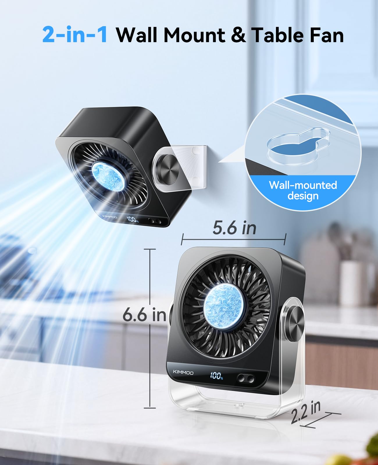 KIMMOO 2-in-1 wall mount and desk setup saves space