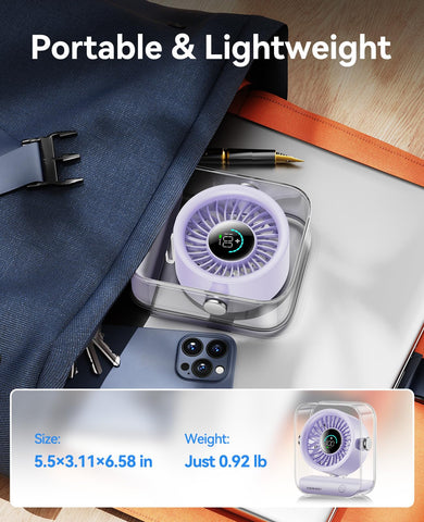 KIMMOO Desk Fan fast charging for quick top-ups