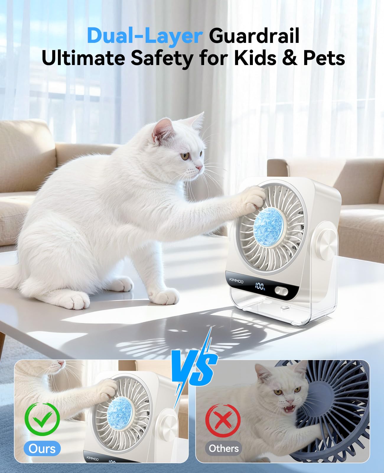 KIMMOO dual-layer guardrail ensures kid and pet safety.