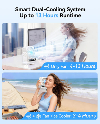 KIMMOO fan-only mode offers 4 to 13 hours of quiet cooling.