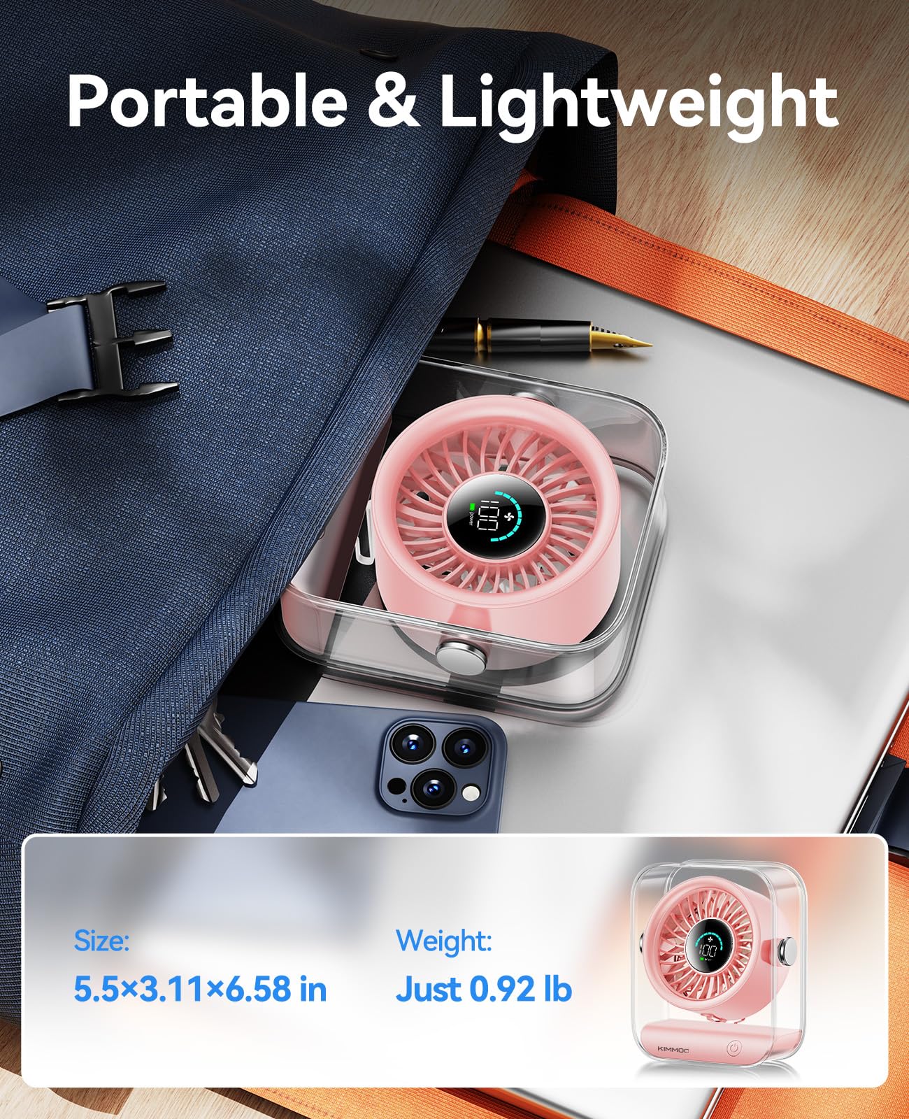 KIMMOO Fast charging mode restores power in 2.5 hours.