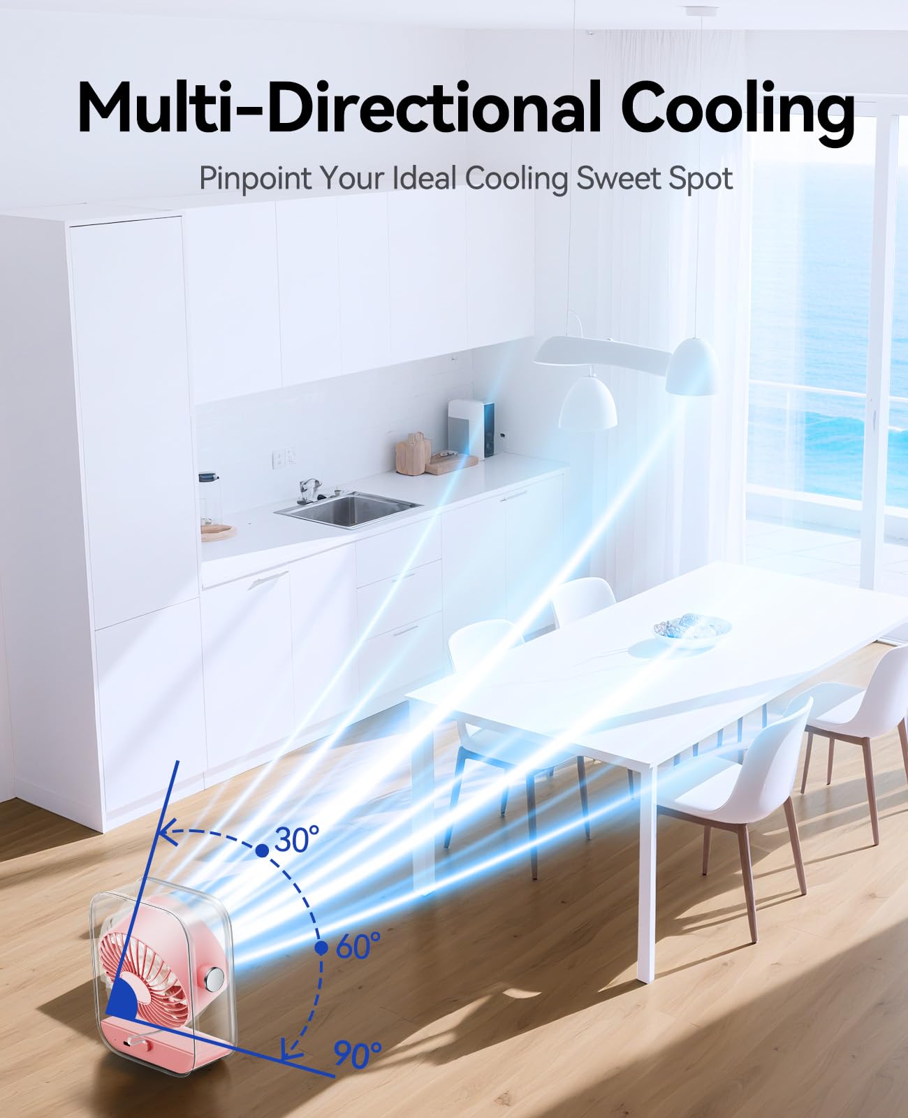 KIMMOO Desk Fan with 100-speed control lets you dial in the perfect breeze.