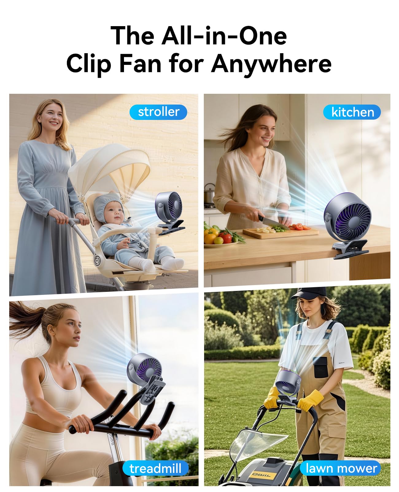 KIMMOO travel camping desk fan ready for outdoor use