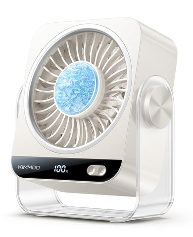 KIMMOO USB desk fan delivers instant ice-cooling for relief at your workstation.