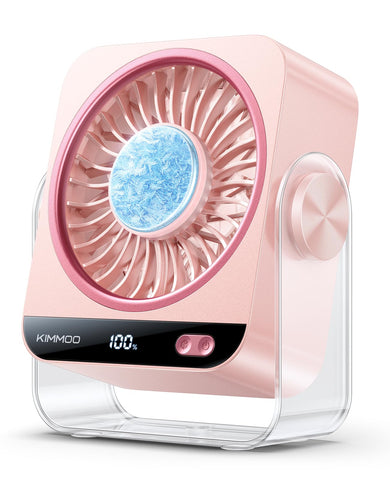 KIMMOO USB desk fan with ice cooling delivers a refreshing breeze at your workspace.