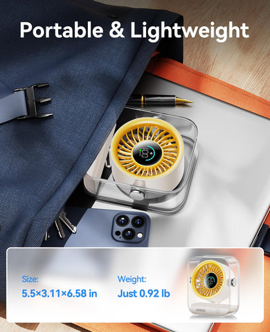 KIMMOO USB Desk Fan portable for travel and offices