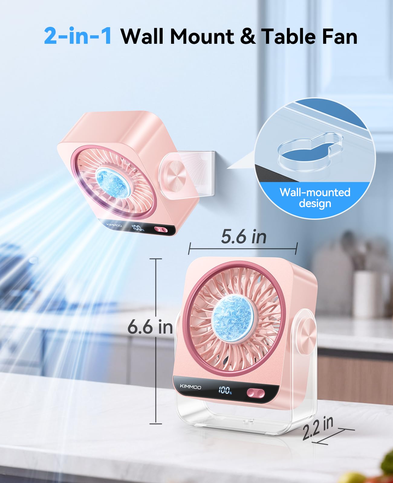 KIMMOO quiet operation keeps bedrooms and offices peaceful.