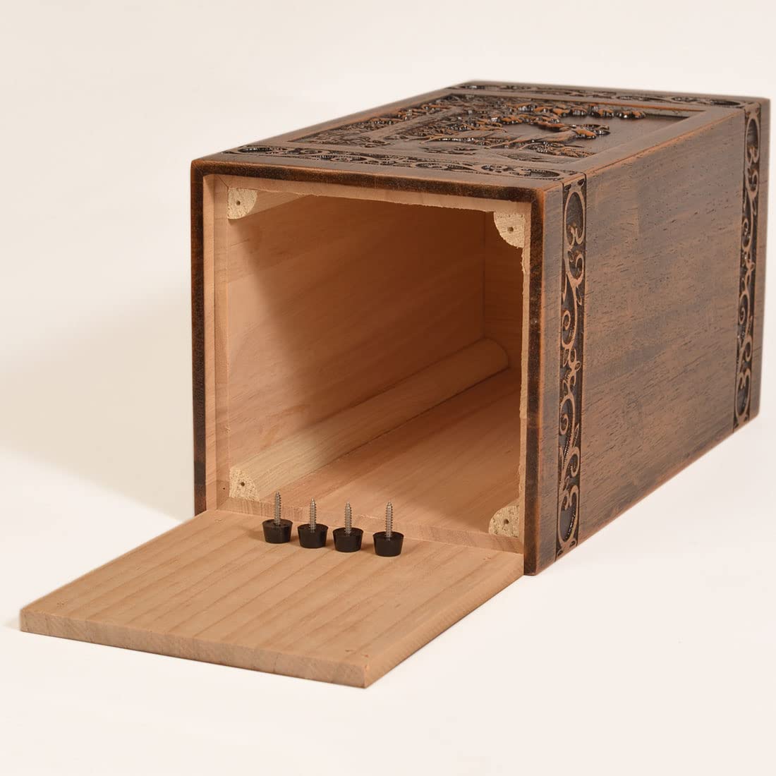 KIMNAG Deer XL urn bottom-loading design with secure panel.