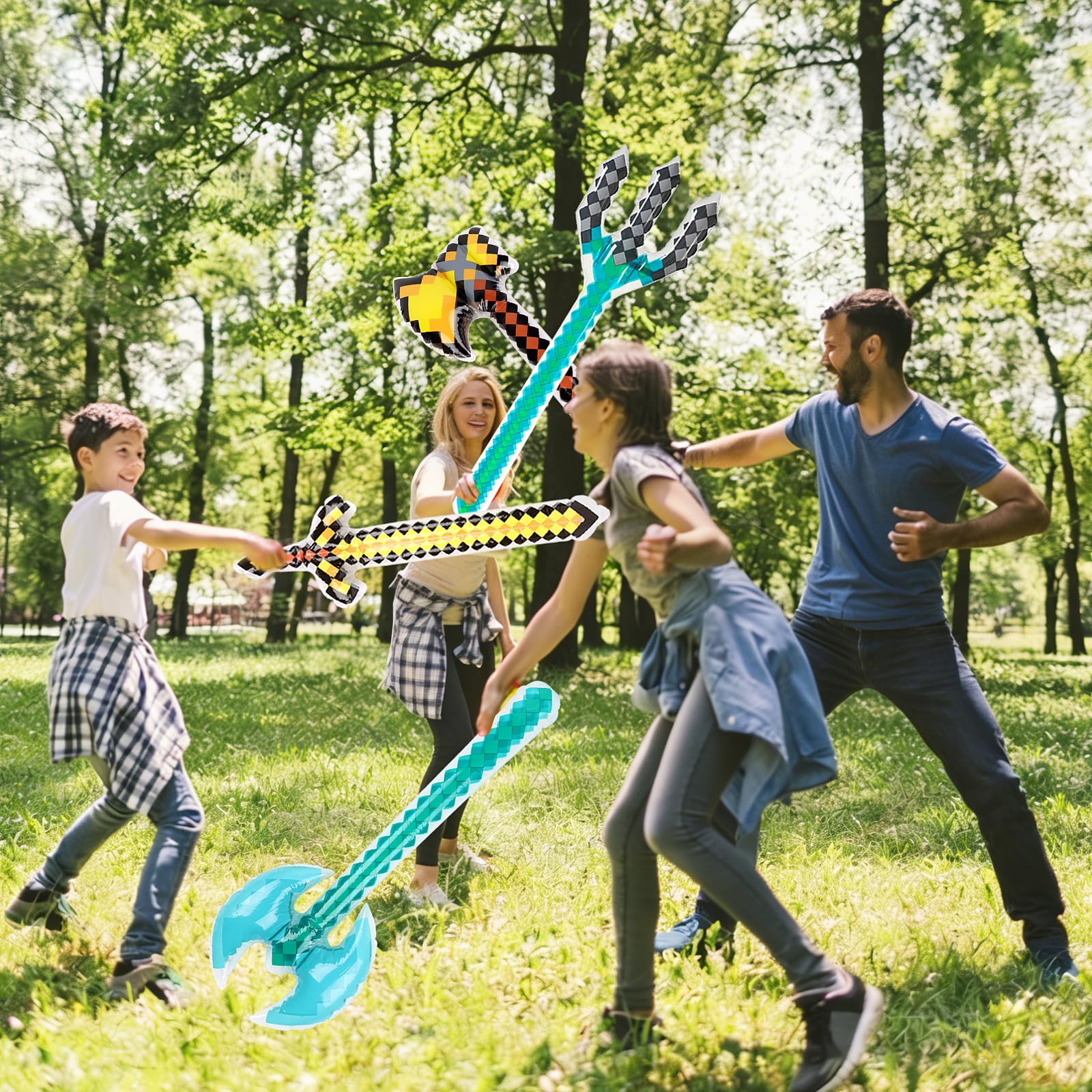 KIMOBER double-sided axes prop delivers bold visuals for cosplay and theater staging.