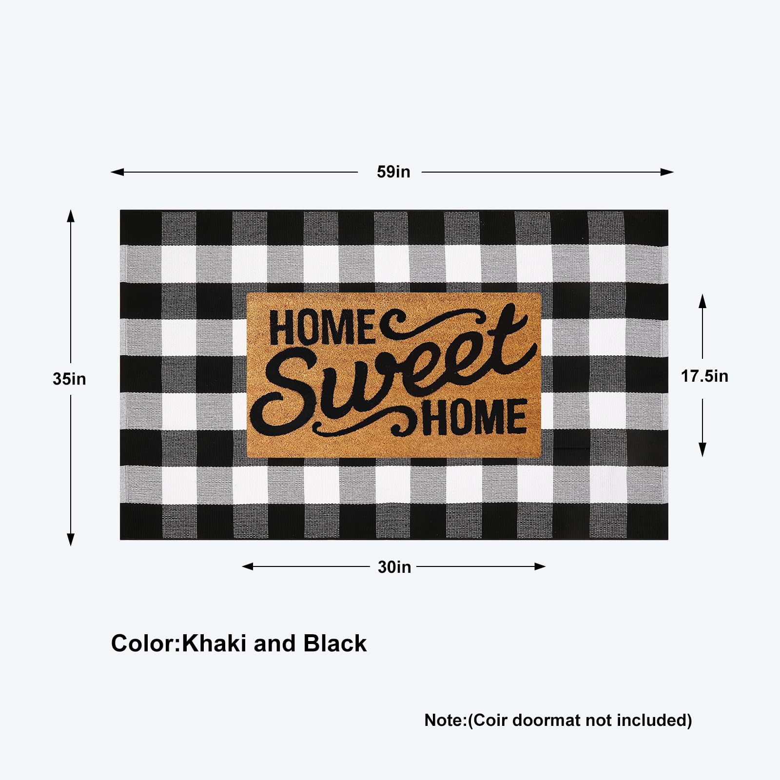 KIMODE washable buffalo plaid rug stays vibrant after cold water washes