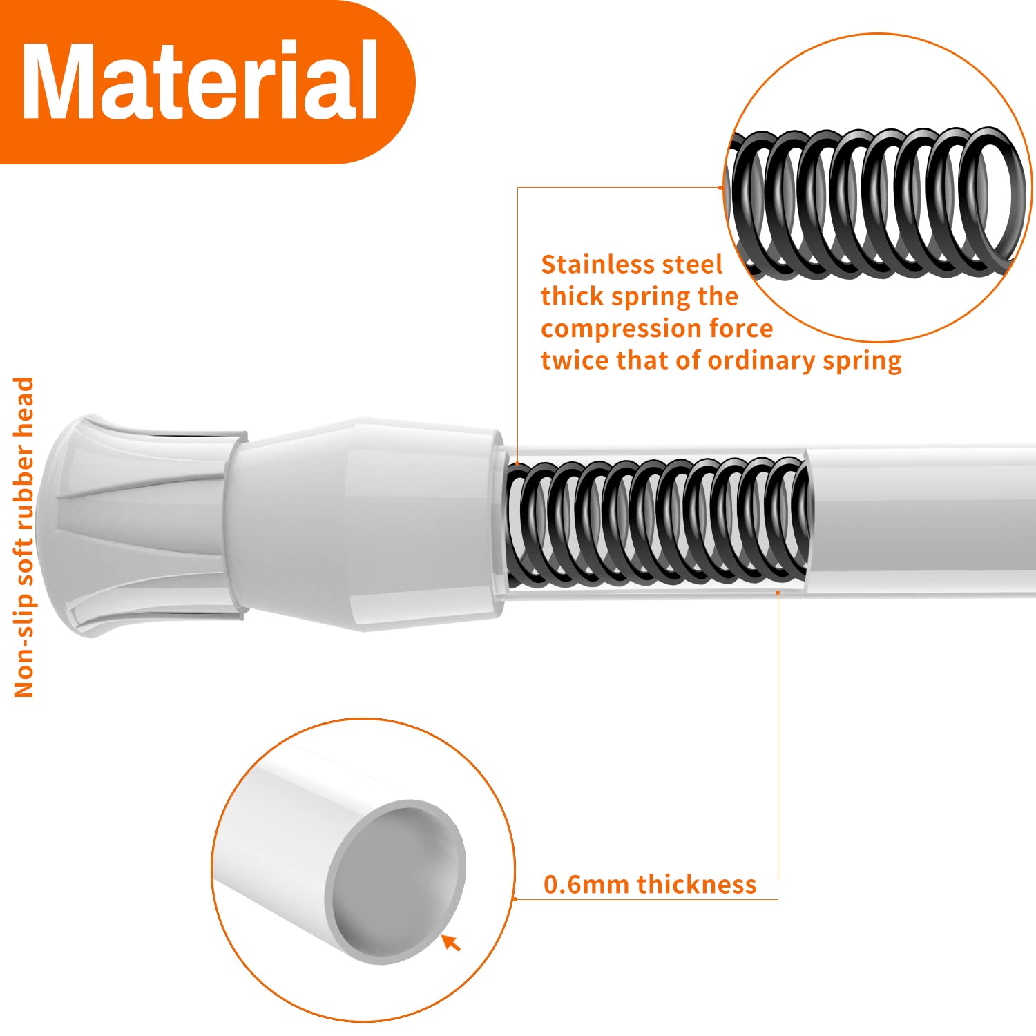 Kimwason adjustable rod from 28 to 46 inches fits cabinet or closet