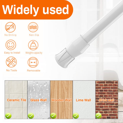 Kimwason rod used as curtain, closet, or coat hanger in a compact space