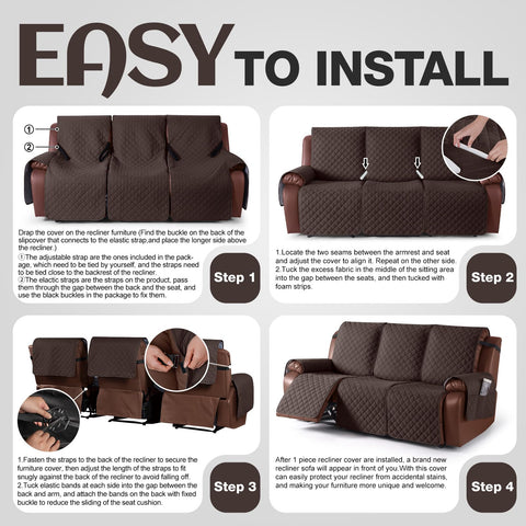 KinCam pet-friendly recliner cover guards against scratches and pet hair.