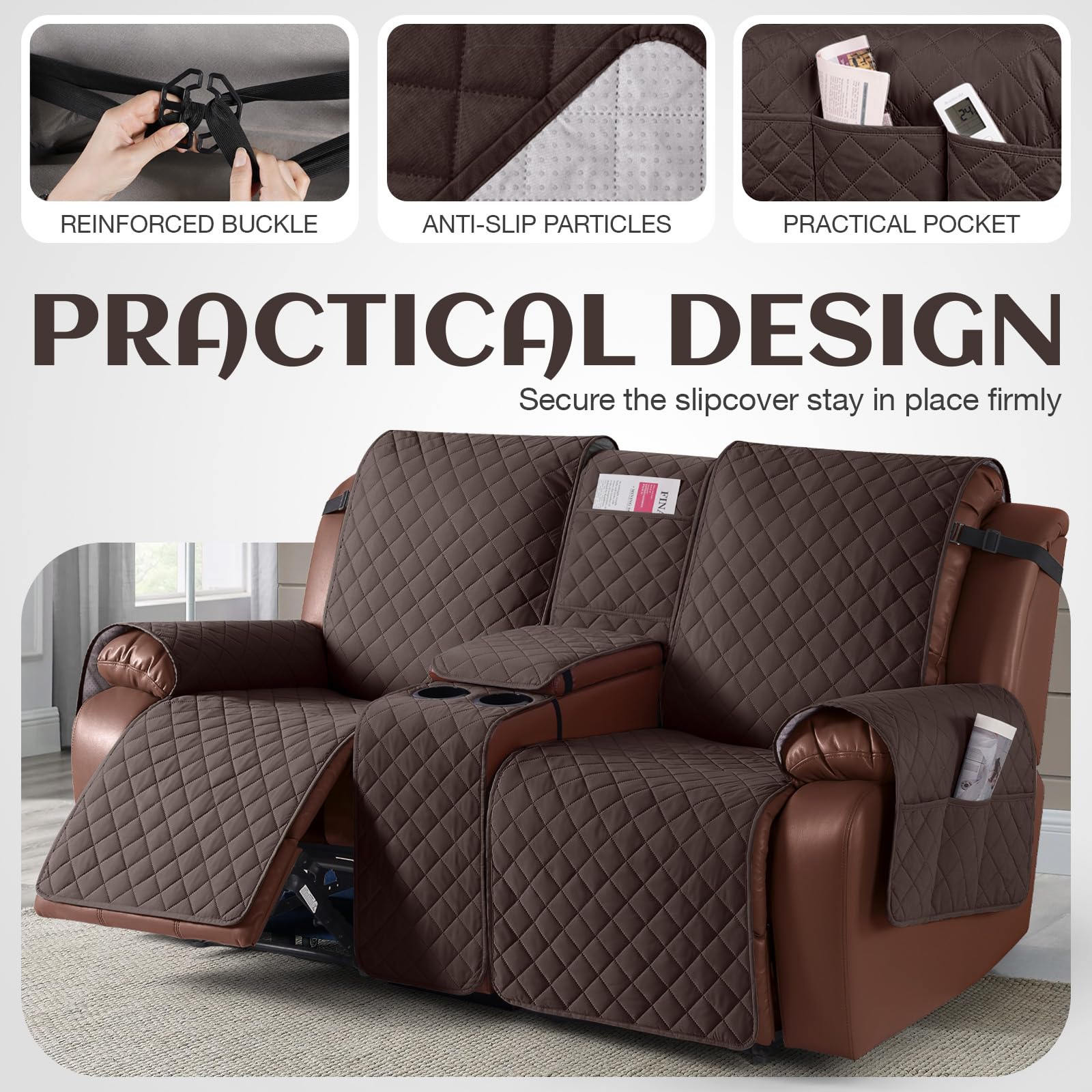 KinCam recliner cover for 48-inch wide loveseat offers a fresh look.