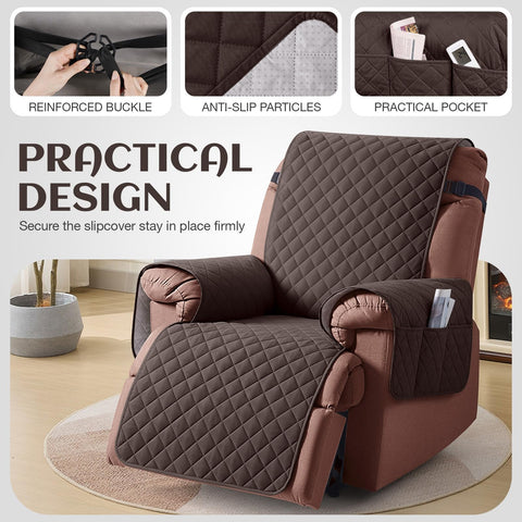 KinCam recliner cover fits 23.6 inch chairs securely.