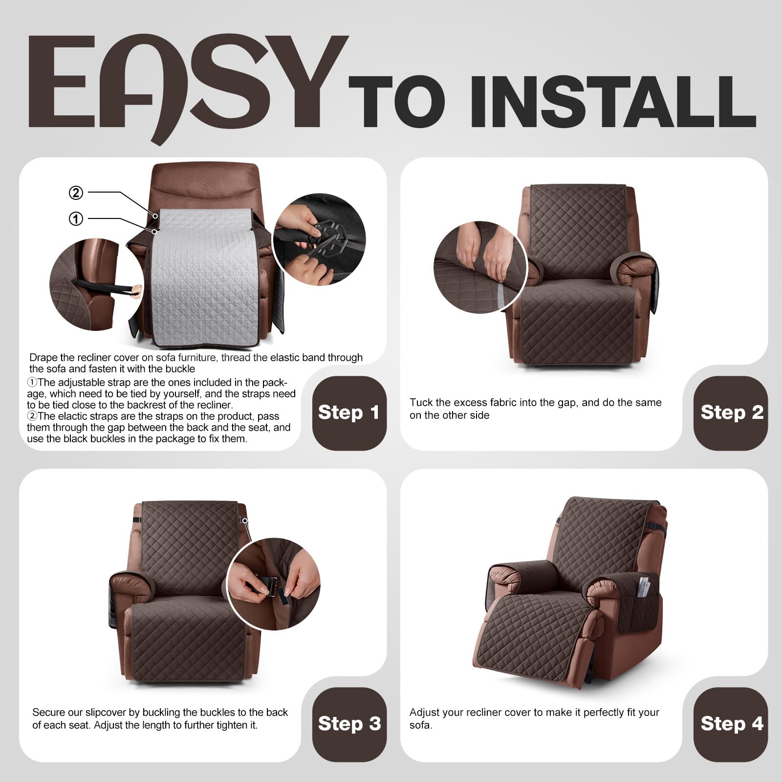 KinCam recliner cover ideal for homes with kids and pets.