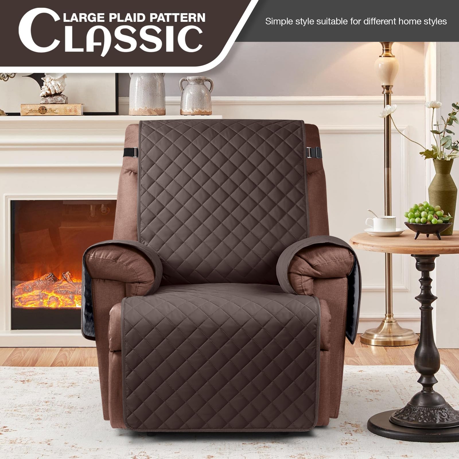 KinCam recliner cover protects chair from scratches and pet hair.