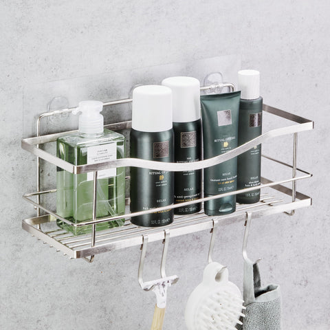 KINCMAX Premium Shower Caddy with adhesive installation for a clean, organized shower.