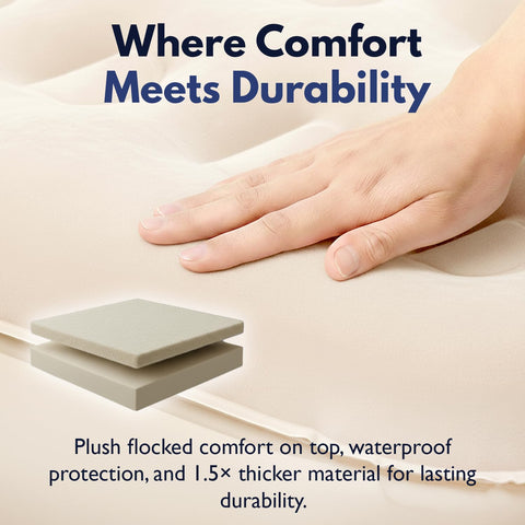 King Koil 20-inch height adds luxury and easy access.