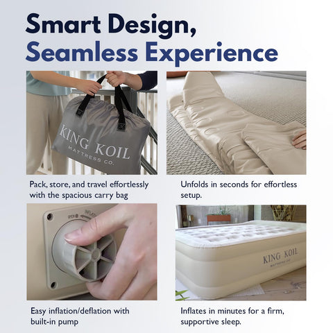 King Koil air mattress ideal for home guests and camping.