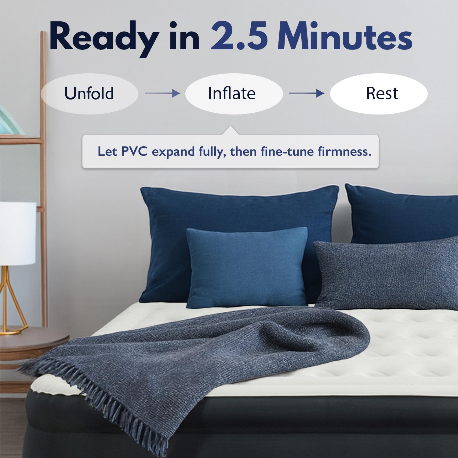 King Koil no-slip bottom keeps the mattress in place on floors