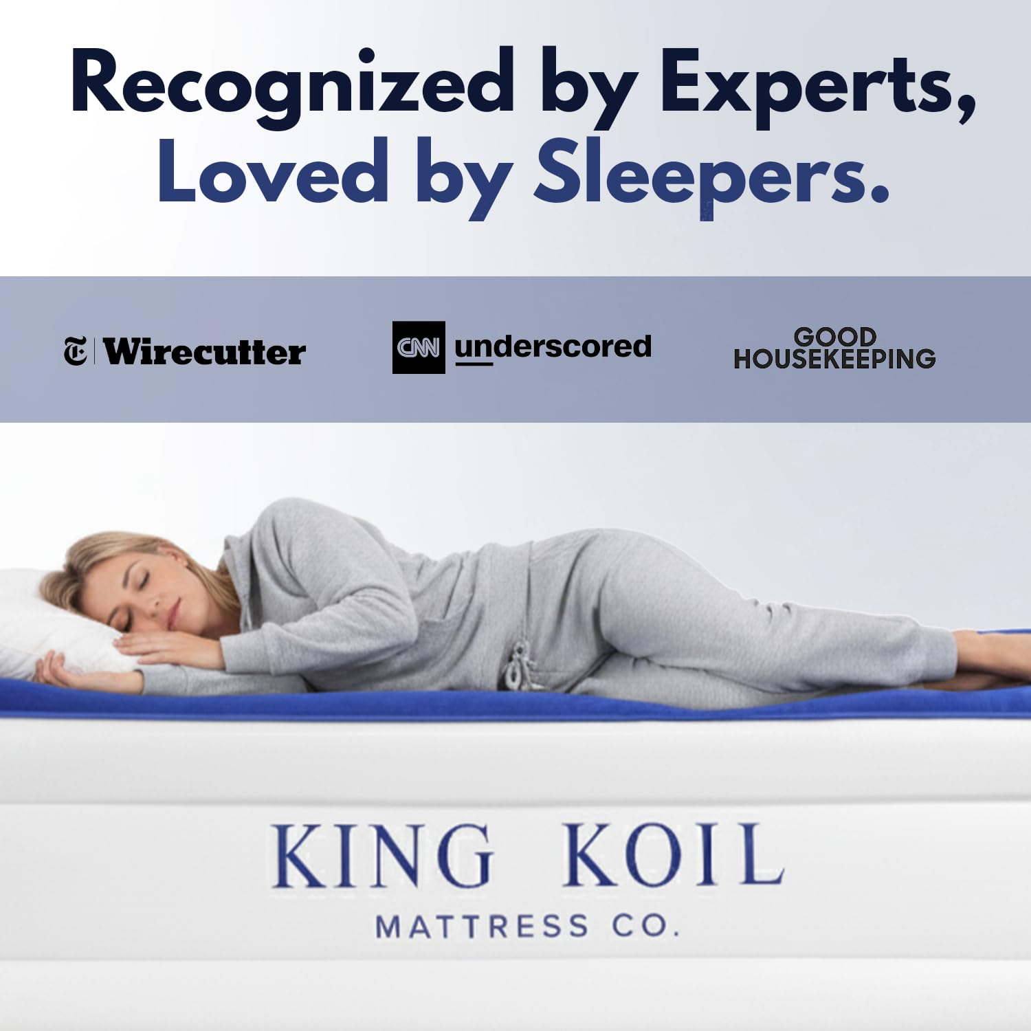 King Koil compact portable design for travel and storage.
