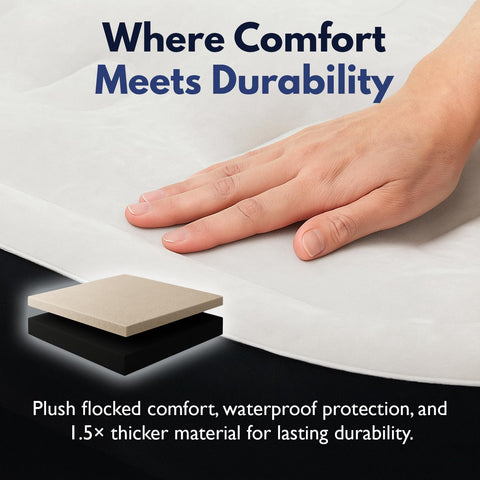 King Koil full-size air mattress ideal for guests and camping.