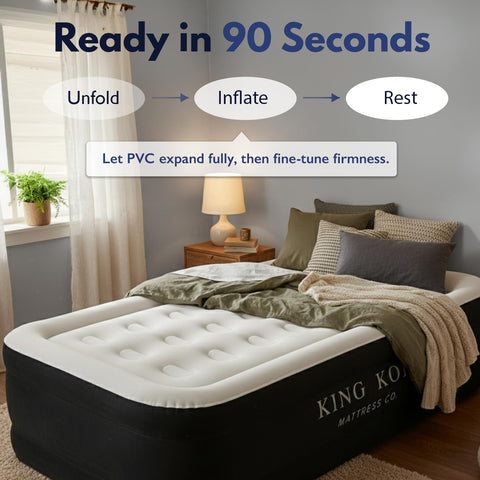 King Koil no-slip base keeps the mattress steady all night.