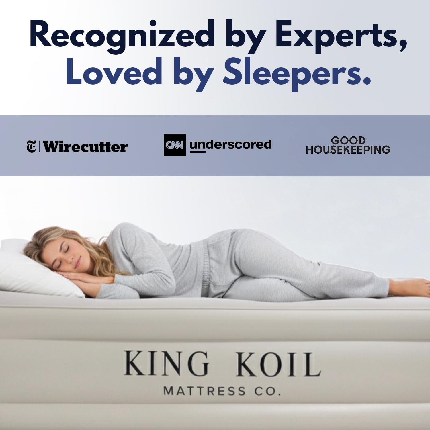 King Koil one-year factory warranty for long-term peace of mind.