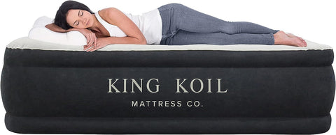King Koil plush pillow-top twin airbed offering luxurious guest room comfort.