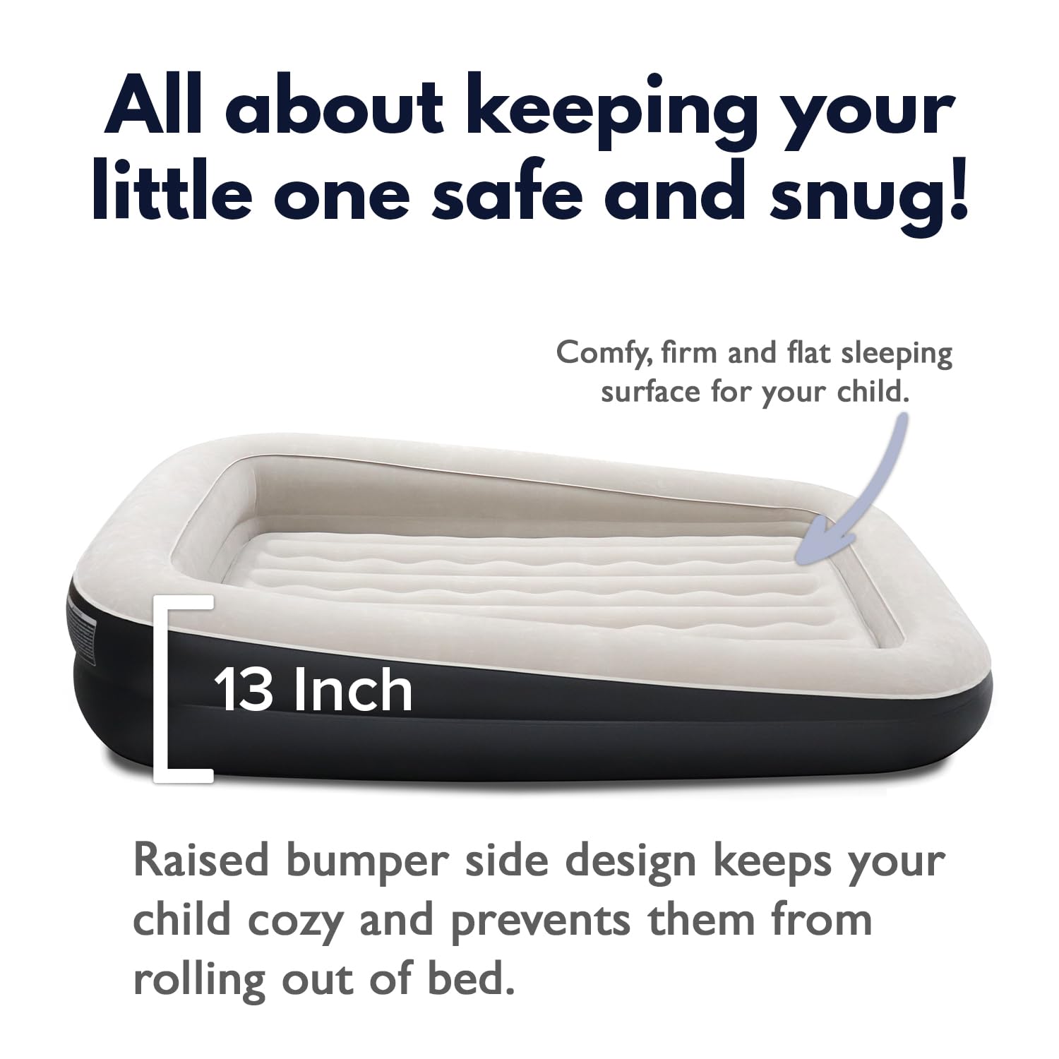 King Koil toddler bed demonstrates fast inflation for quick setup on busy travel days