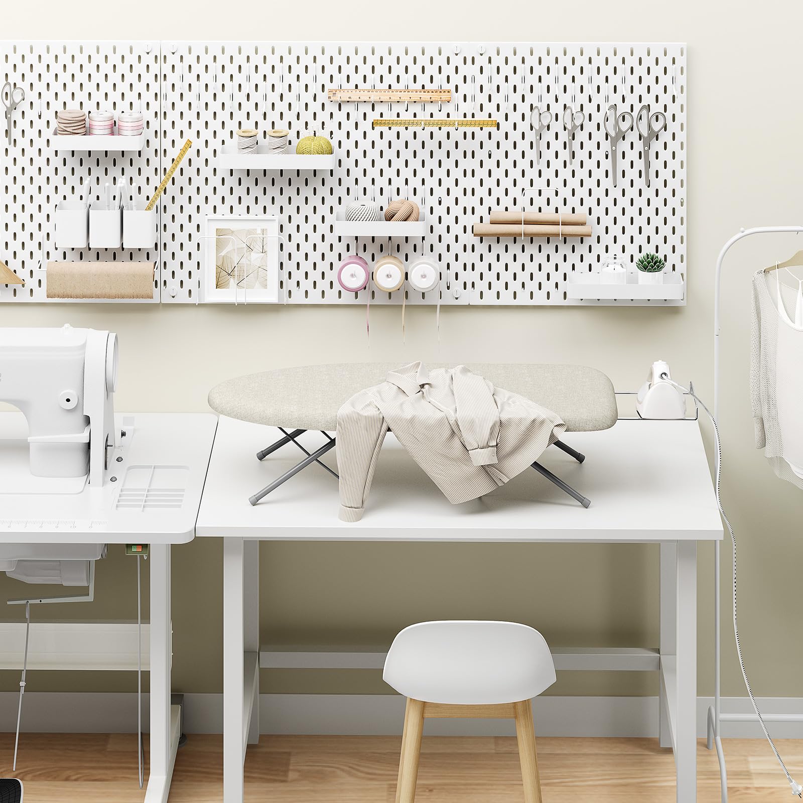 KINGBOARD beige table top ironing board blends with home decor