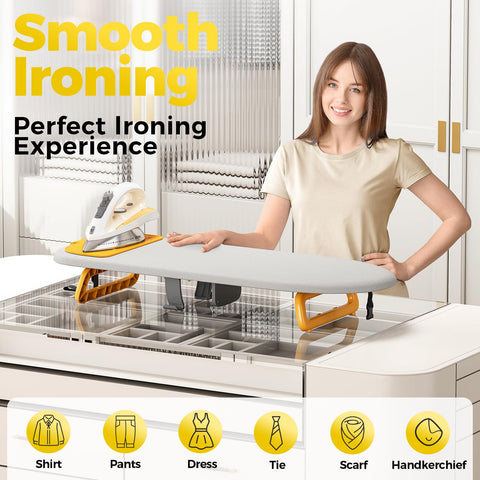 KINGBOARD dorm and travel friendly ironing board in compact size.