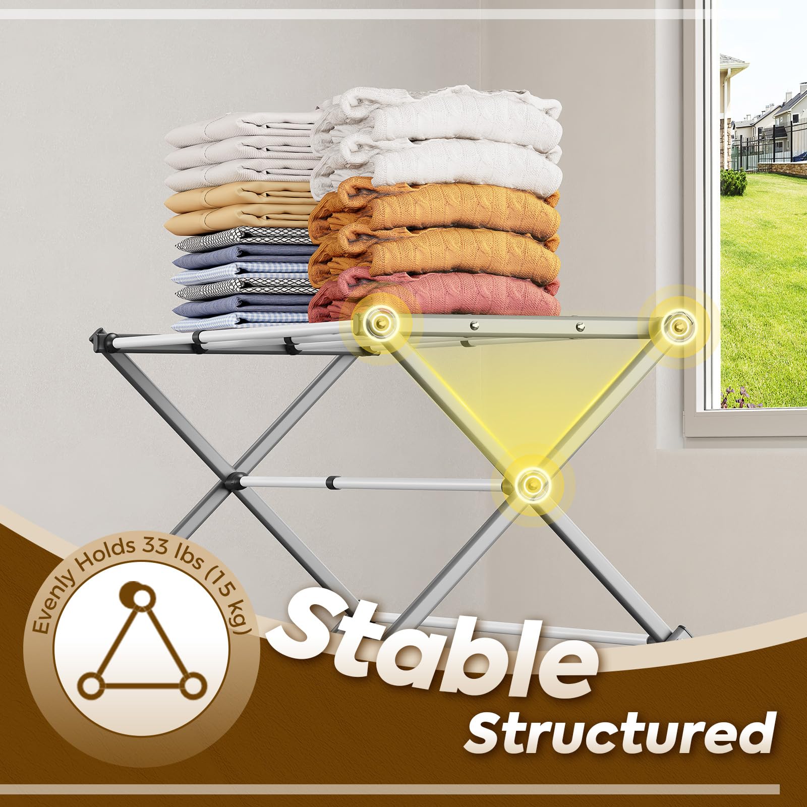 KINGBOARD baby clothes care rack provides gentle drying for little items