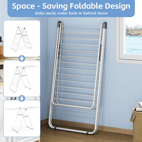 KINGBOARD foldable rack stored neatly in a corner after use