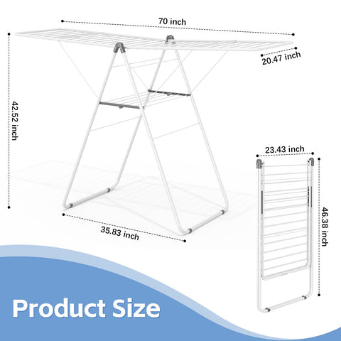 KINGBOARD height-adjustable wings extended for long garments drying