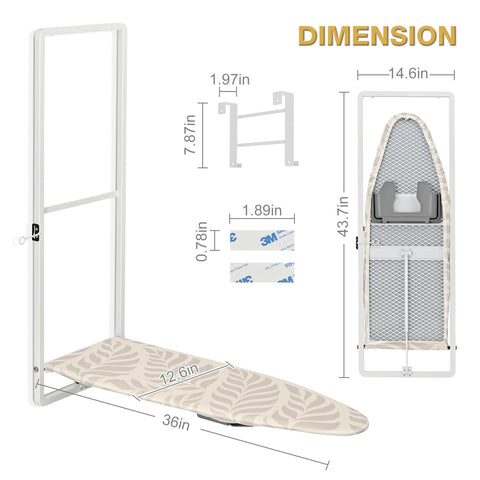 Kingboard iron holder keeps the iron within reach for quick presses.