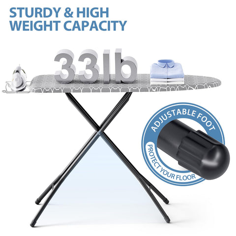 KINGBOARD iron rest supports garments up to two-point-two pounds securely