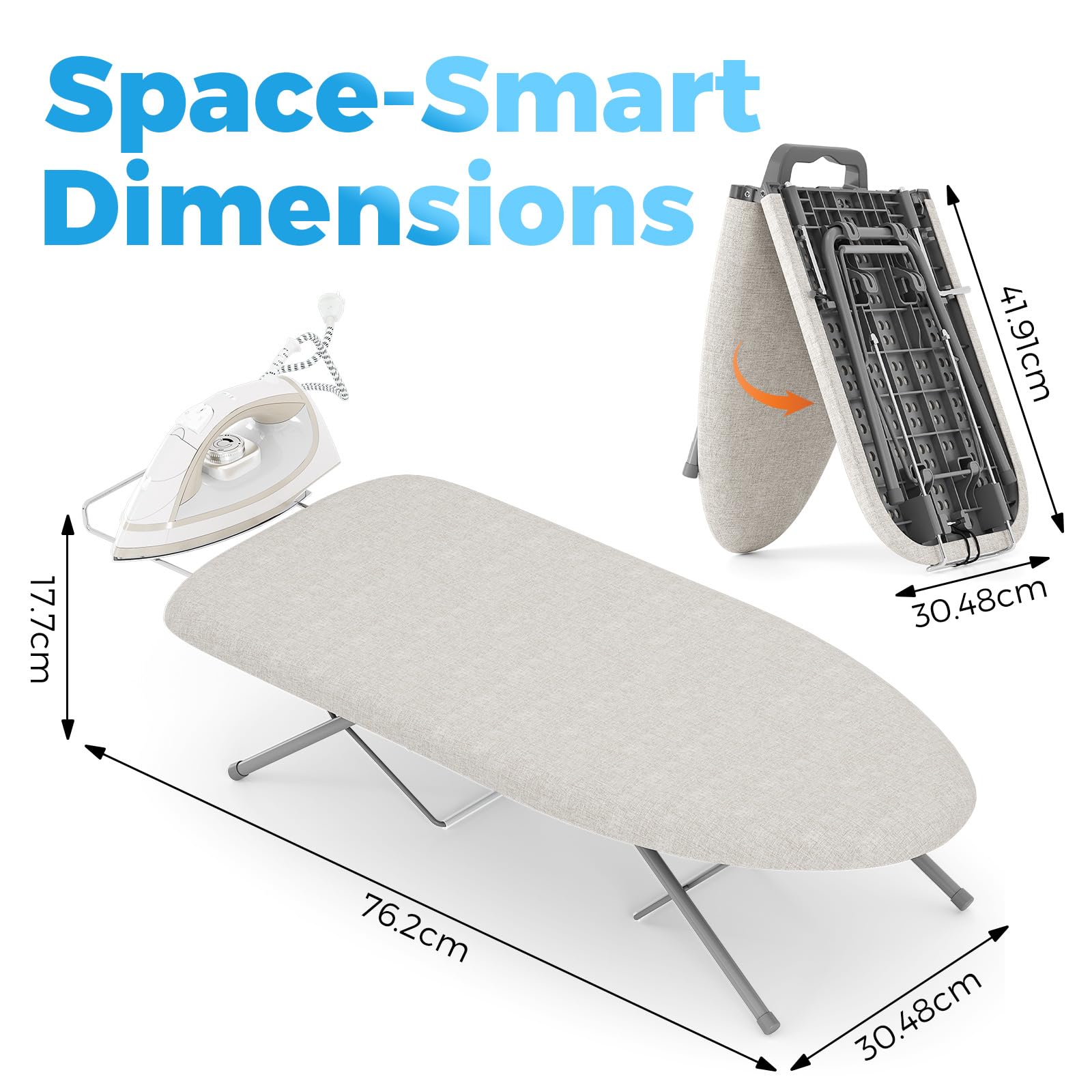 KINGBOARD iron rest keeps the iron stable for safer pressing