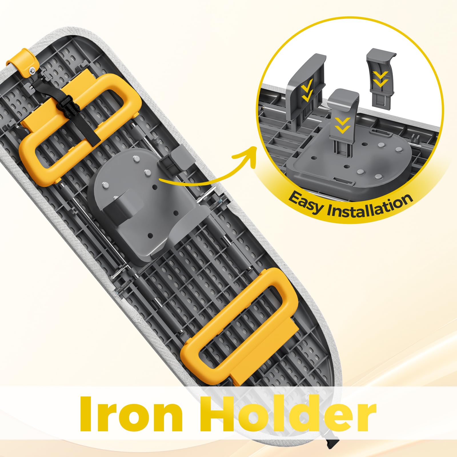 KINGBOARD ironing board breathable mesh panel speeds heat dissipation.