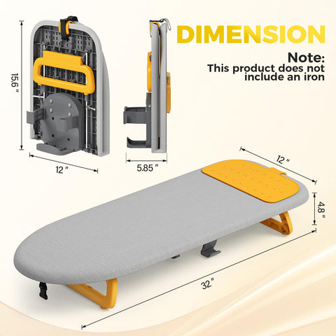 KINGBOARD ironing board with embedded iron holder keeps storage tidy.