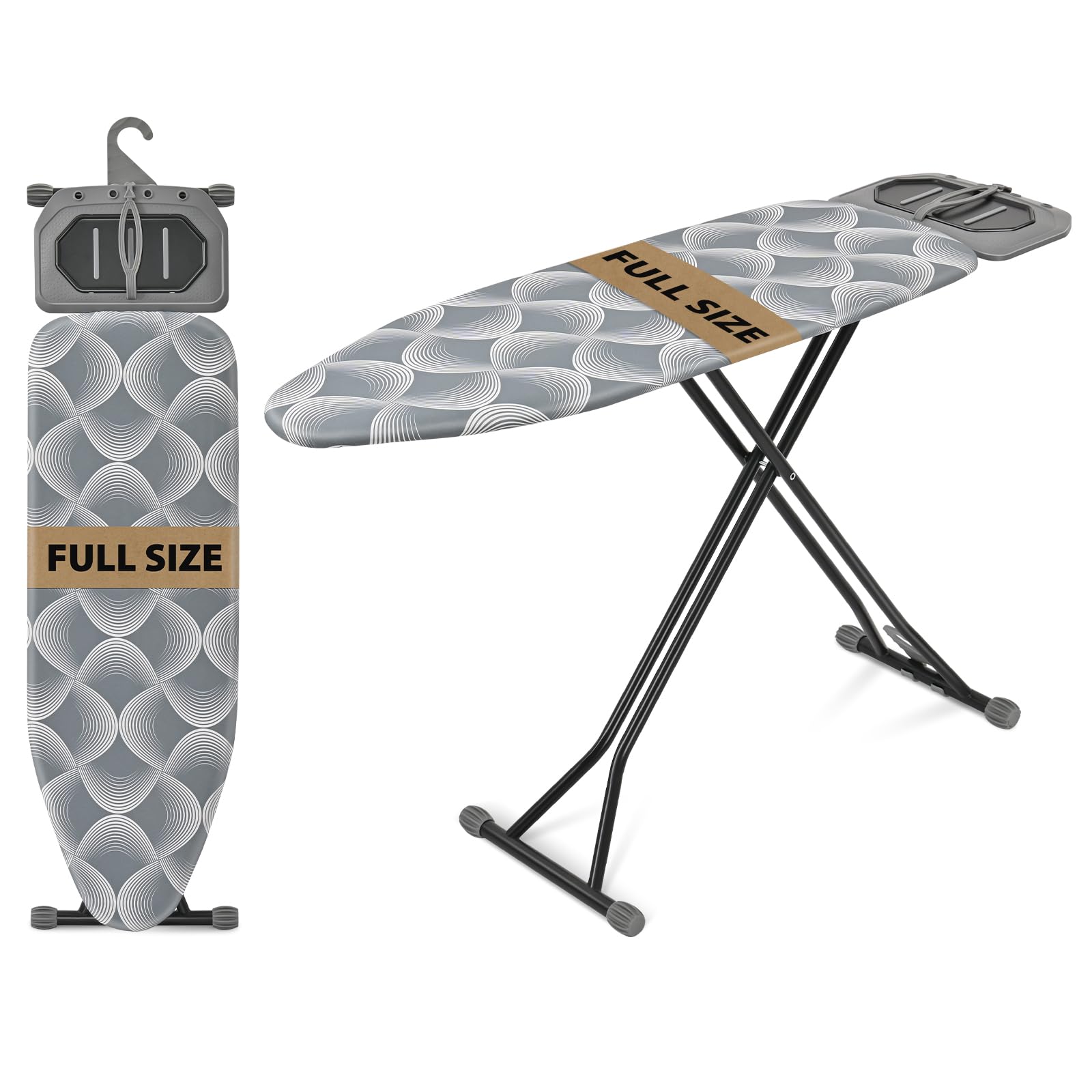 KINGBOARD ironing board full panel 15x45 grey offers ample ironing surface