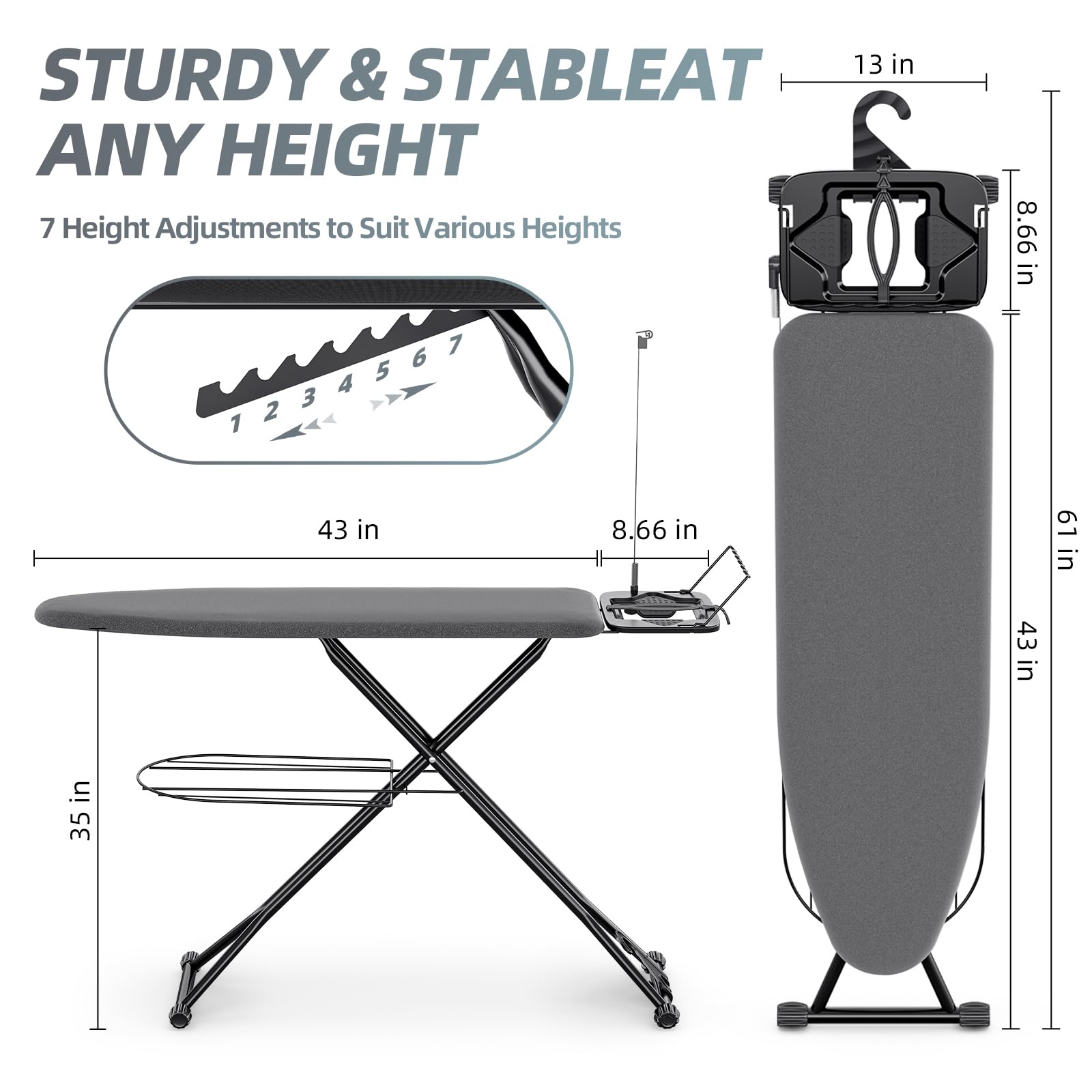 Kingboard ironing board heat-resistant cover protects fabrics during pressing