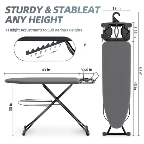 Kingboard ironing board heat-resistant cover protects fabrics during pressing