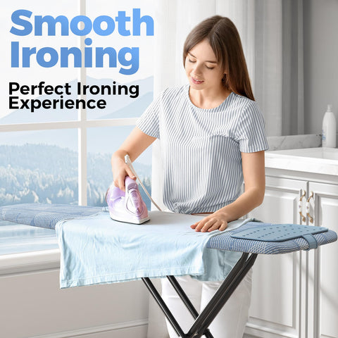 KINGBOARD Ironing Board heat-resistant cover offers durable ironing surface.